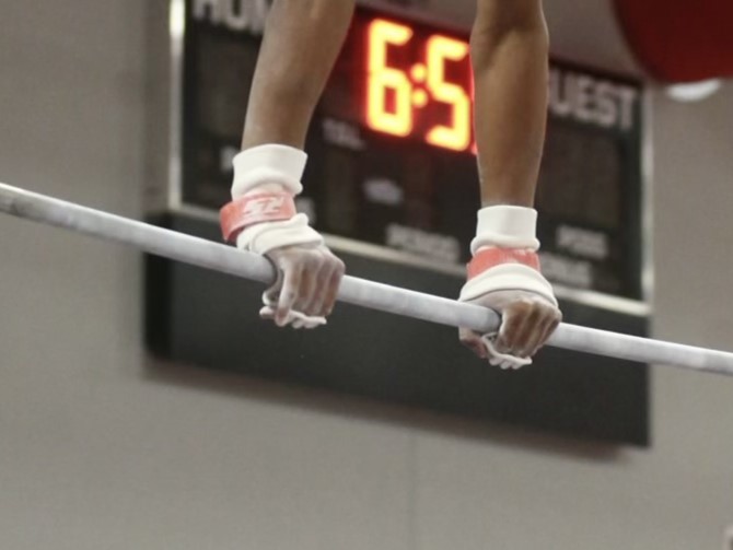 Gymnast's Grips on High Bar